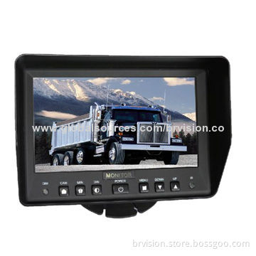 Waterproof Recording Rear-view Monitor, Easy to Install, Contrast, Color and Brightness AdjustableNew